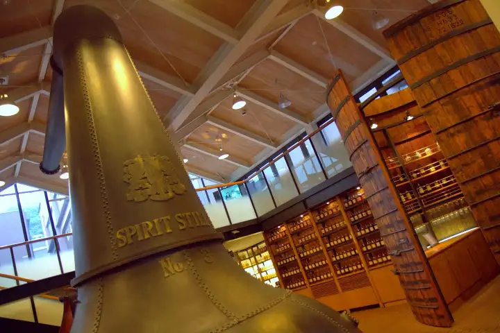 Inside the distillery tasting room