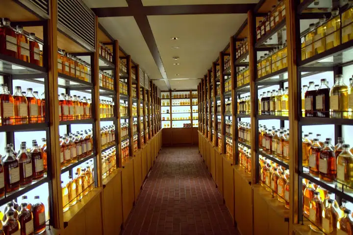 Yamazaki's extensive whisk(e)y library