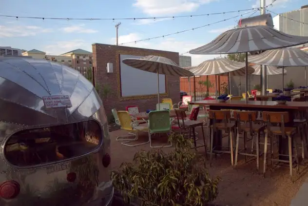 Ida Claire's design outshone food & drink in opening weeks — here, it's playful front patio