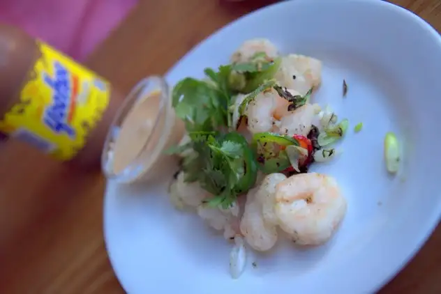 Yoohoo "bottle service" & fried shrimp - good fun at Chubby Noodle's brunch