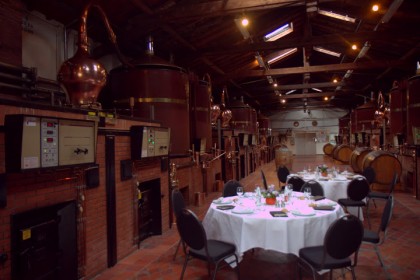 Lunch at a Courvosier distillery