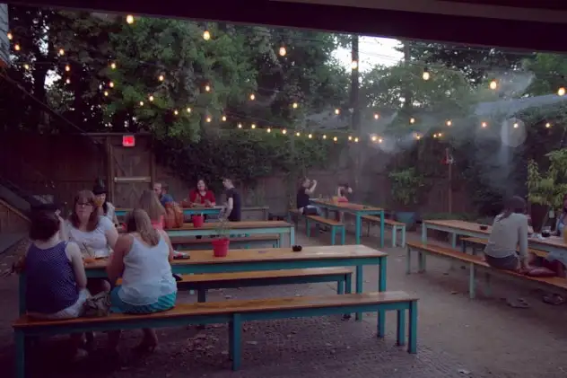 Under misters on the back patio