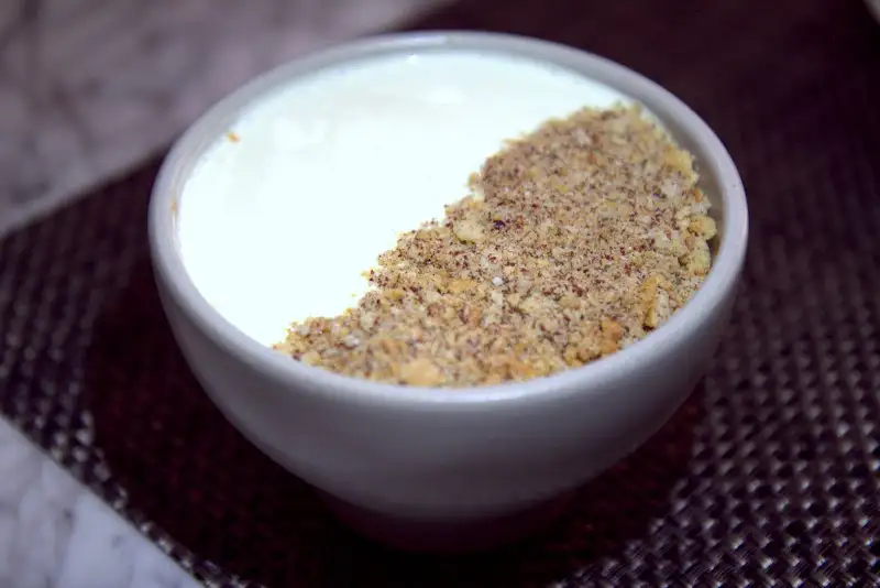 Mourad's heirloom beans in feta mousse