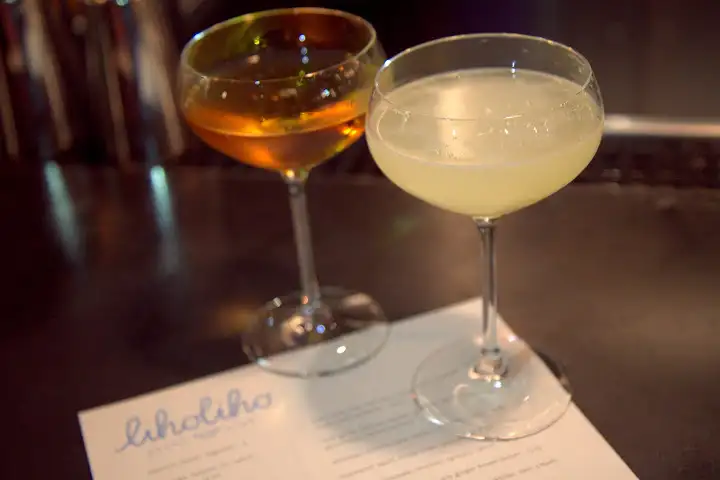 Liholiho Yacht Club's Coconut Telegraph (right/foreground)