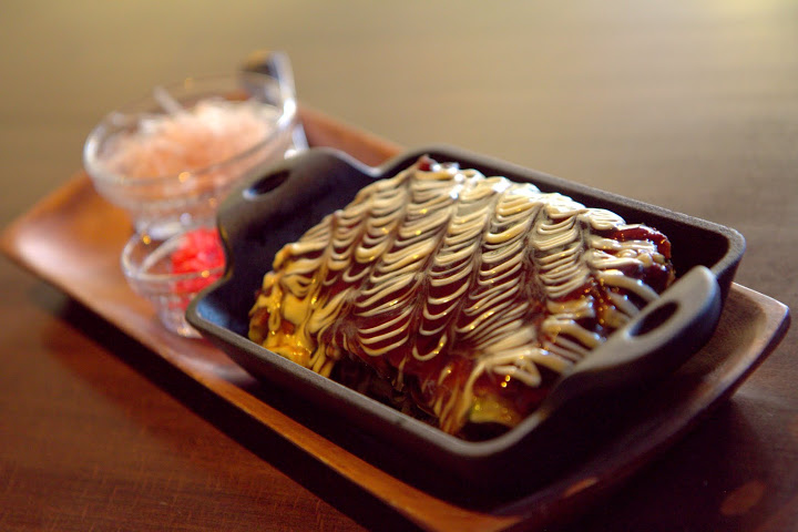 Bar Goto's okonomiyaki menu