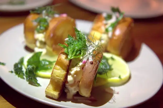 King Bee's crawfish rolls