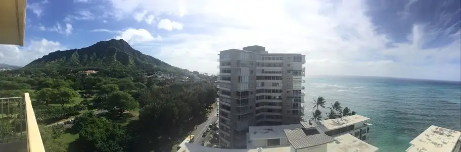 From my stunning Airbnb highrise condo, the view on one side...