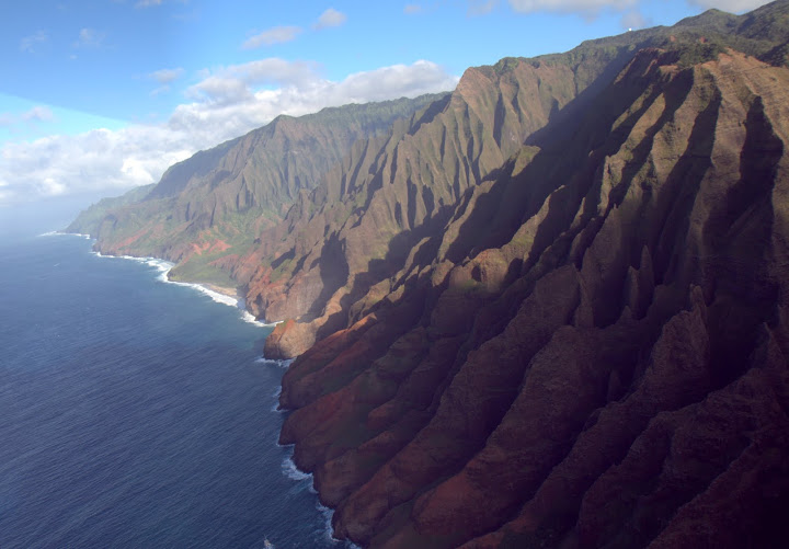 The incomparable Napili Coast from a helicopter (it can only be seen via air or boat)