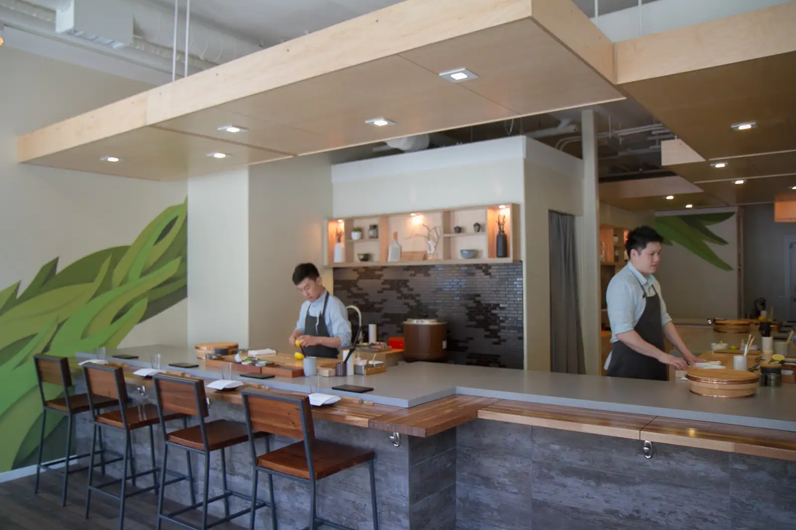 Ju-Ni's airy, spacious, 12 seat-only sushi bar