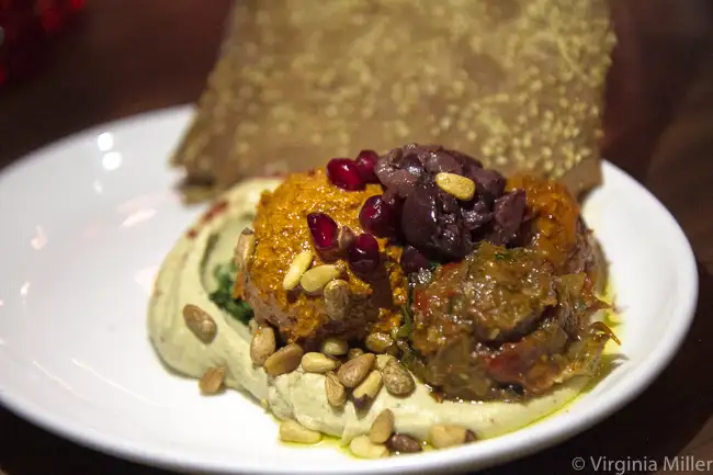 7 layer hummus at Sarma