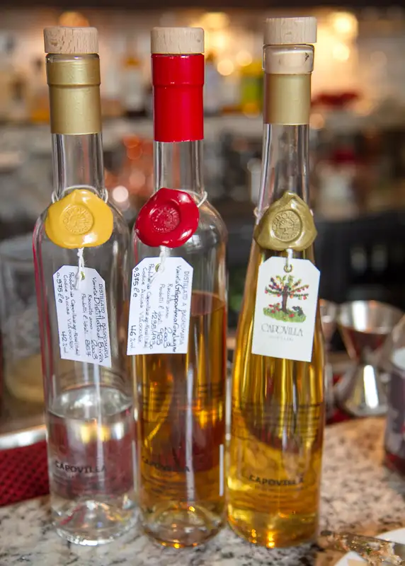 Capovilla spirits, examples of rare Italian spirits at 54 Mint