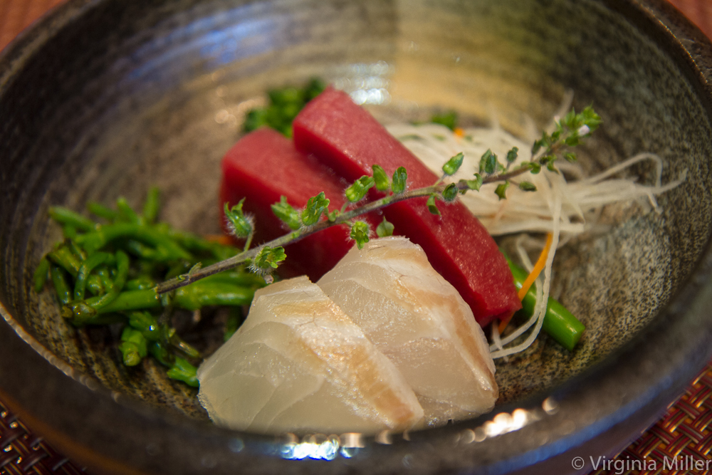 An Japanese sashimi course