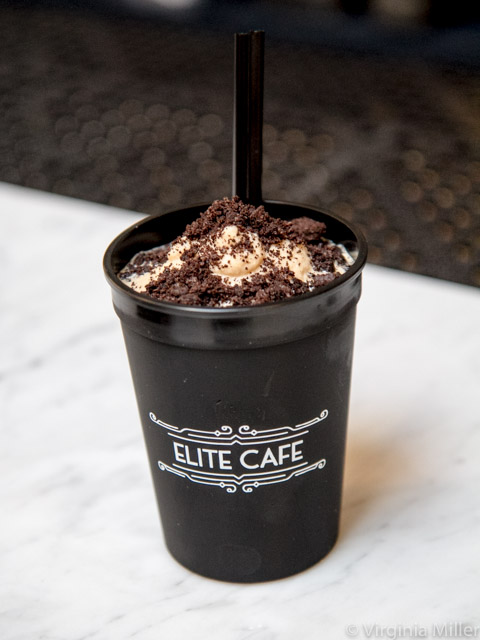 Elite Cafe's frozen Irish coffee in a proper Nola "go cup"