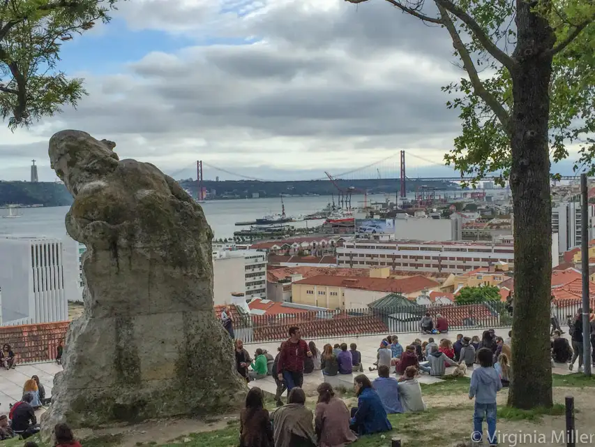 View from Pharmacia with the Golden Gate-reminiscent bridge in the distance