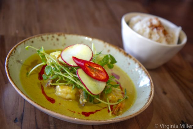 Teni East Kitchen's (in Oakland) coconut shrimp curry