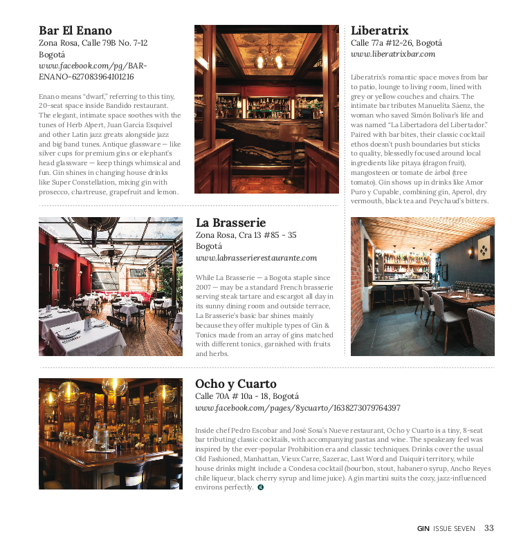 Gin Magazine — Bogota’s Top 10 Bars – The Perfect Spot